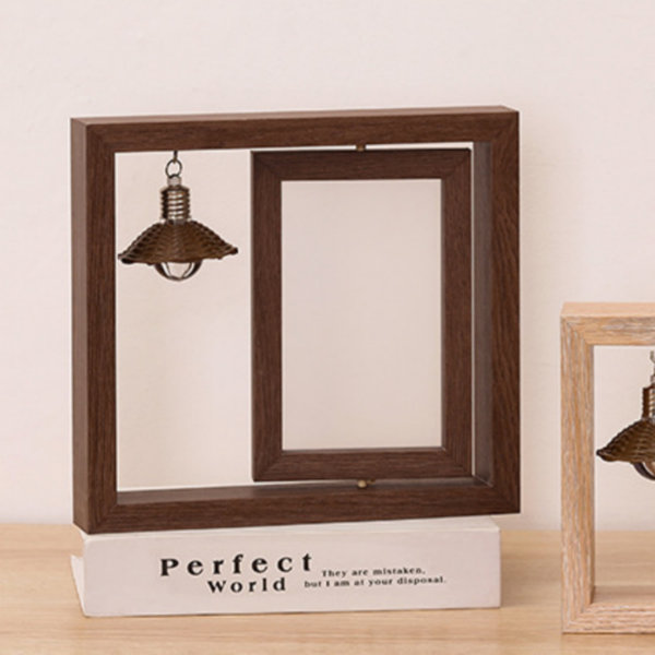 Latitude Run® Wooden picture frame with light Wayfair
